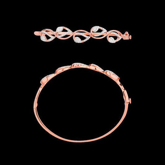 18K Rose Gold Diamond Kada - 0.594ct VVS-VS-HI