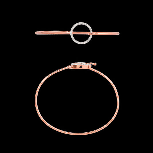 18K Rose Gold Diamond Kada - 0.226ct VVS-VS-HI