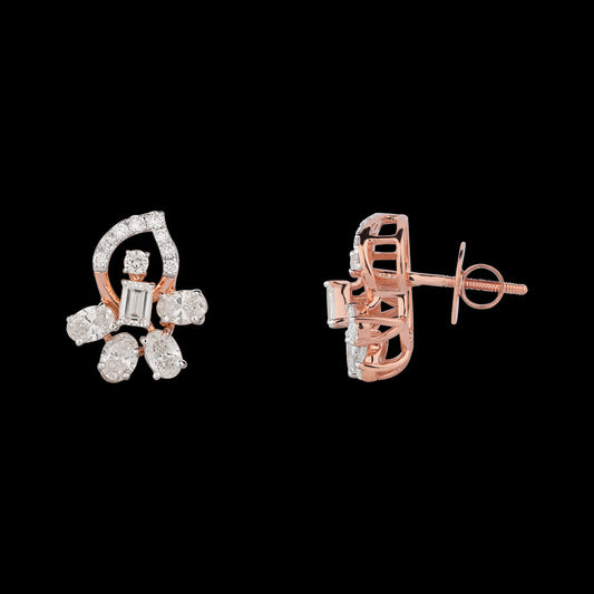 18K Rose Gold Diamond Earrings - 2.279ct SI-IJ