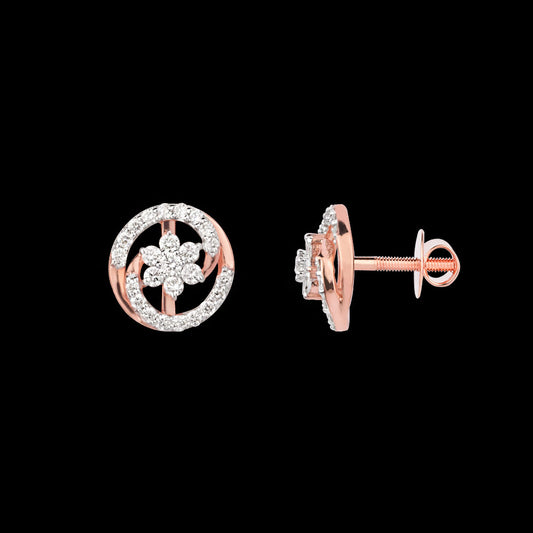 18K Rose Gold Diamond Earrings - 0.769ct VVS-VS-HI