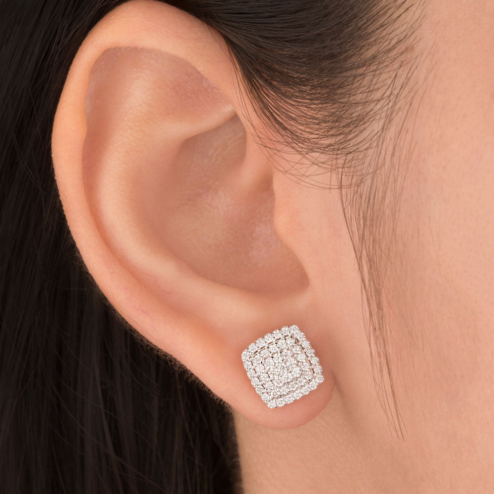 18K Rose Gold Diamond Earrings - 0.656ct VVS-EF