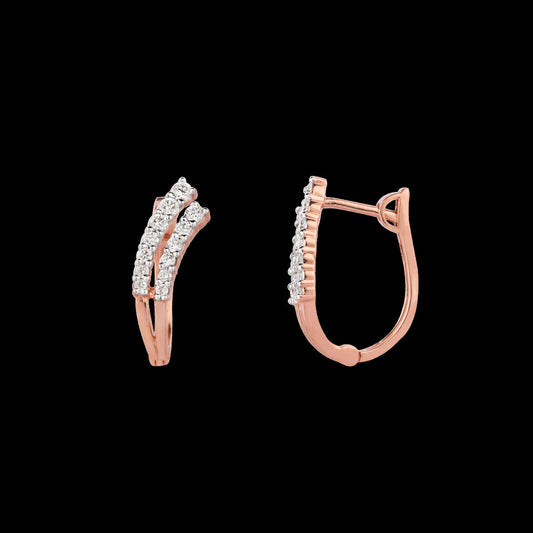 18K Rose Gold Diamond Earrings - 0.391ct VVS-VS-HI