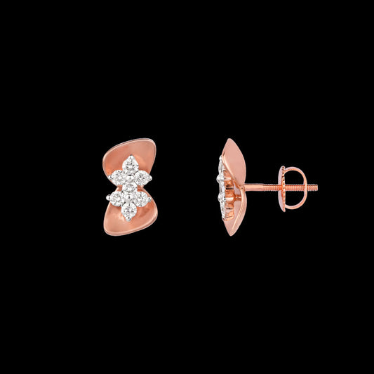 18K Rose Gold Diamond Earrings - 0.792ct VVS-VS-HI