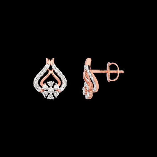 18K Rose Gold Diamond Earrings - 0.895ct VVS-VS-HI