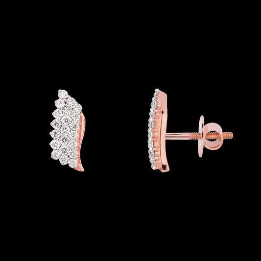 18K Rose Gold Diamond Earrings - 0.687ct VVS-VS-HI