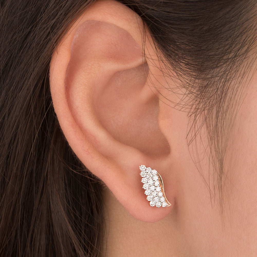18K Rose Gold Diamond Earrings - 0.687ct VVS-VS-HI
