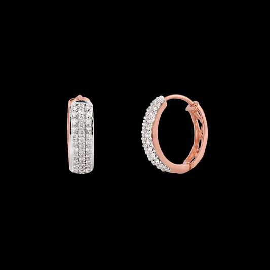 18K Rose Gold Diamond Earrings - 0.506ct VS-SI-EF