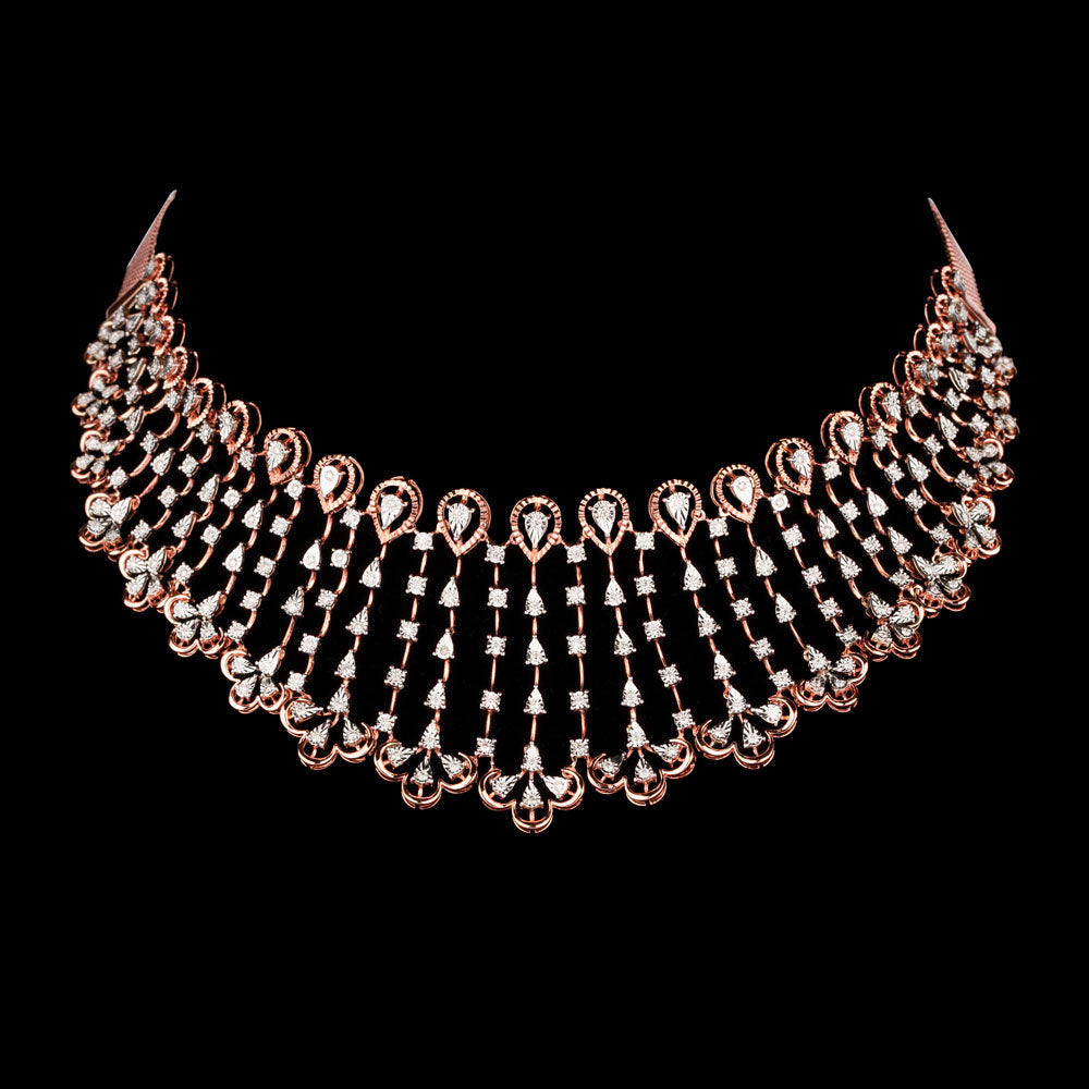 18K Rose Gold Diamond Necklace - 2.37ct VVS-VS-HI