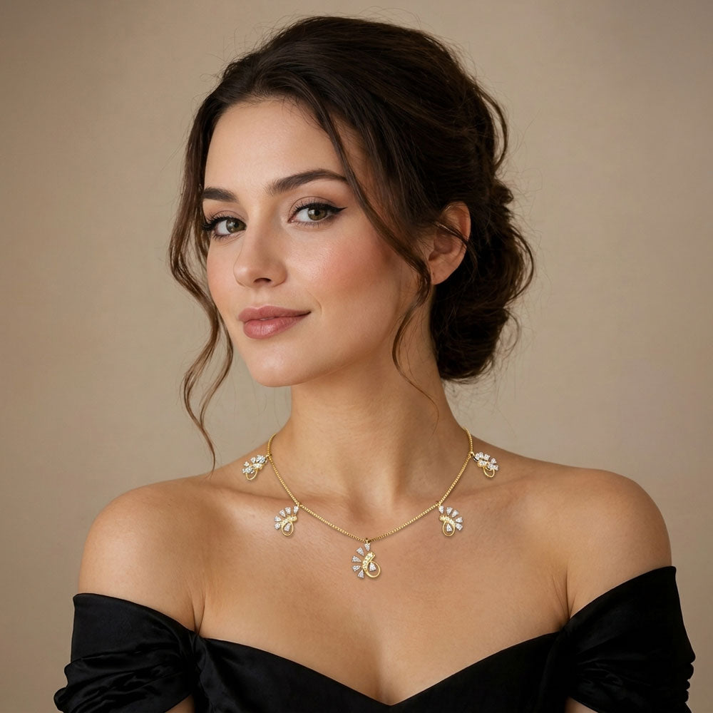 18K Rose Gold Diamond Necklace - 1.176ct VVS-EF