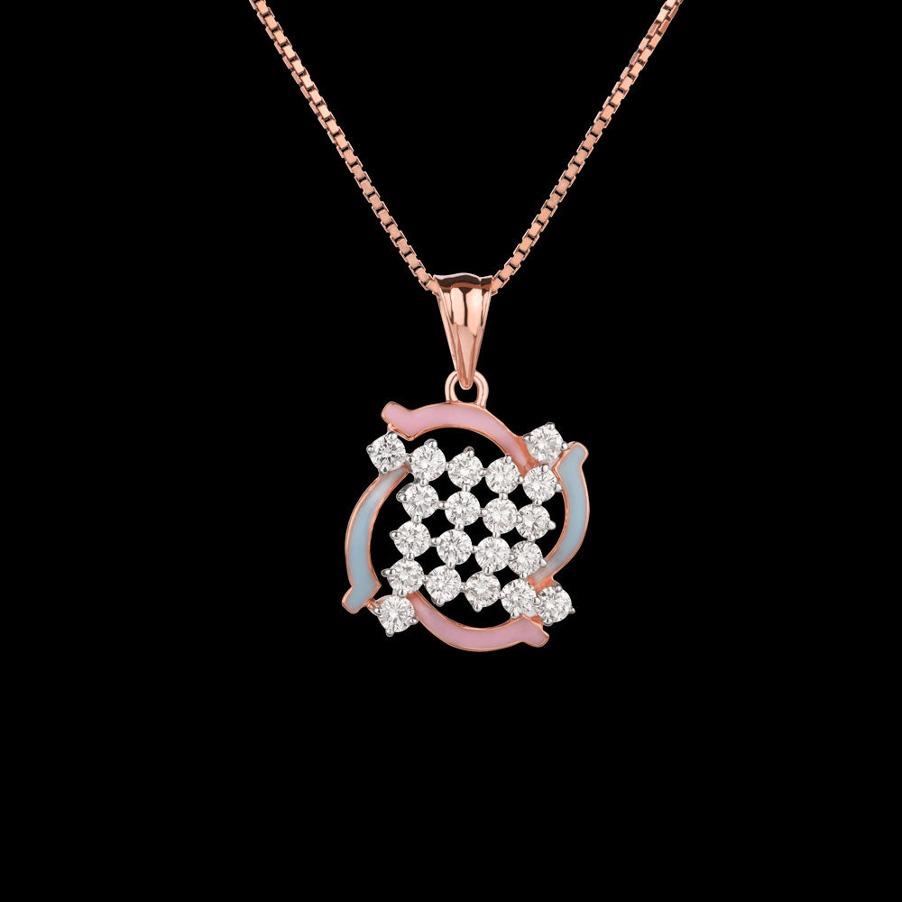 18K Rose Gold Diamond Pendant - 0.78ct VS-GH