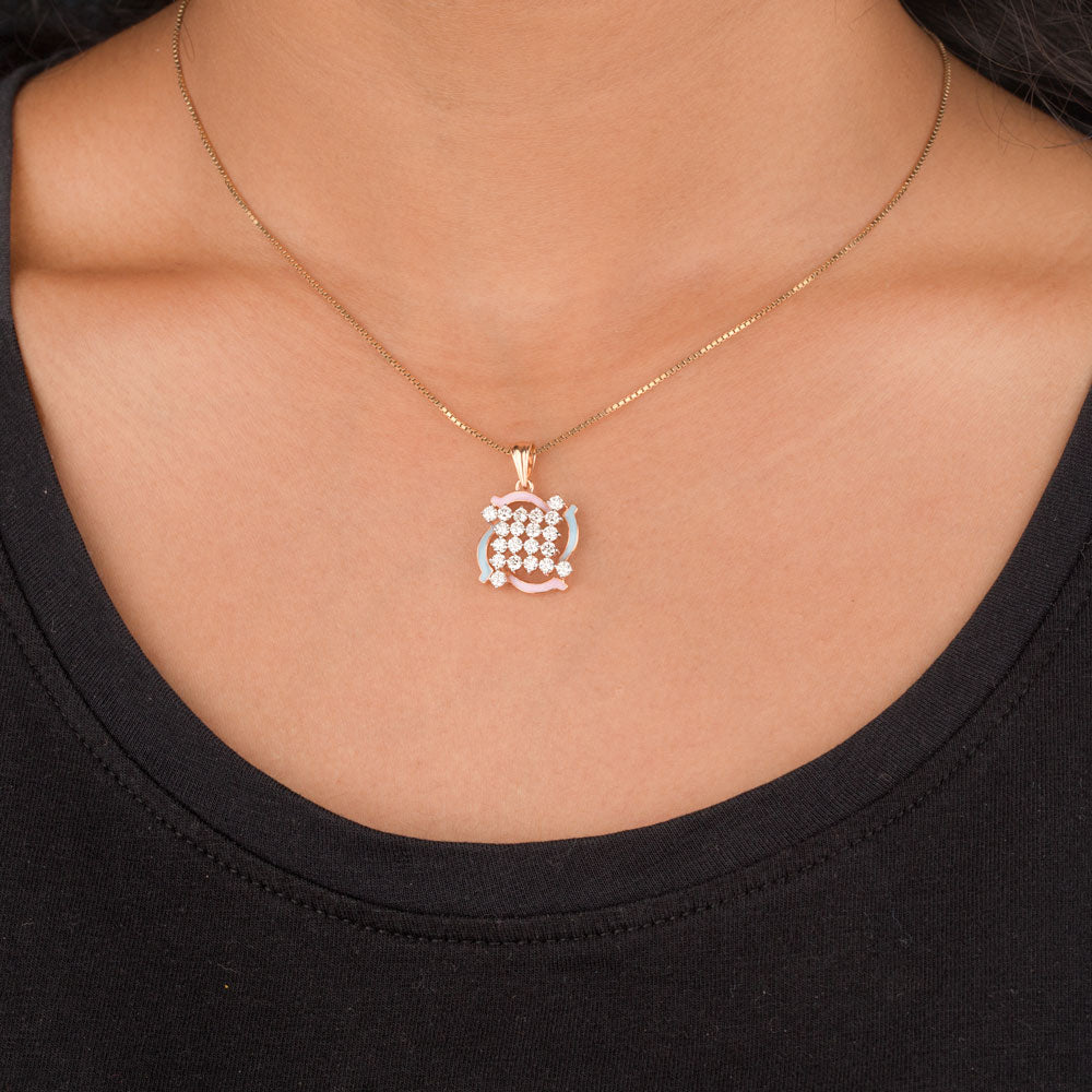 18K Rose Gold Diamond Pendant - 0.78ct VS-GH