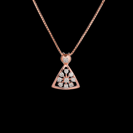 18K Rose Gold Diamond Pendant - 0.322ct VS-SI-GH