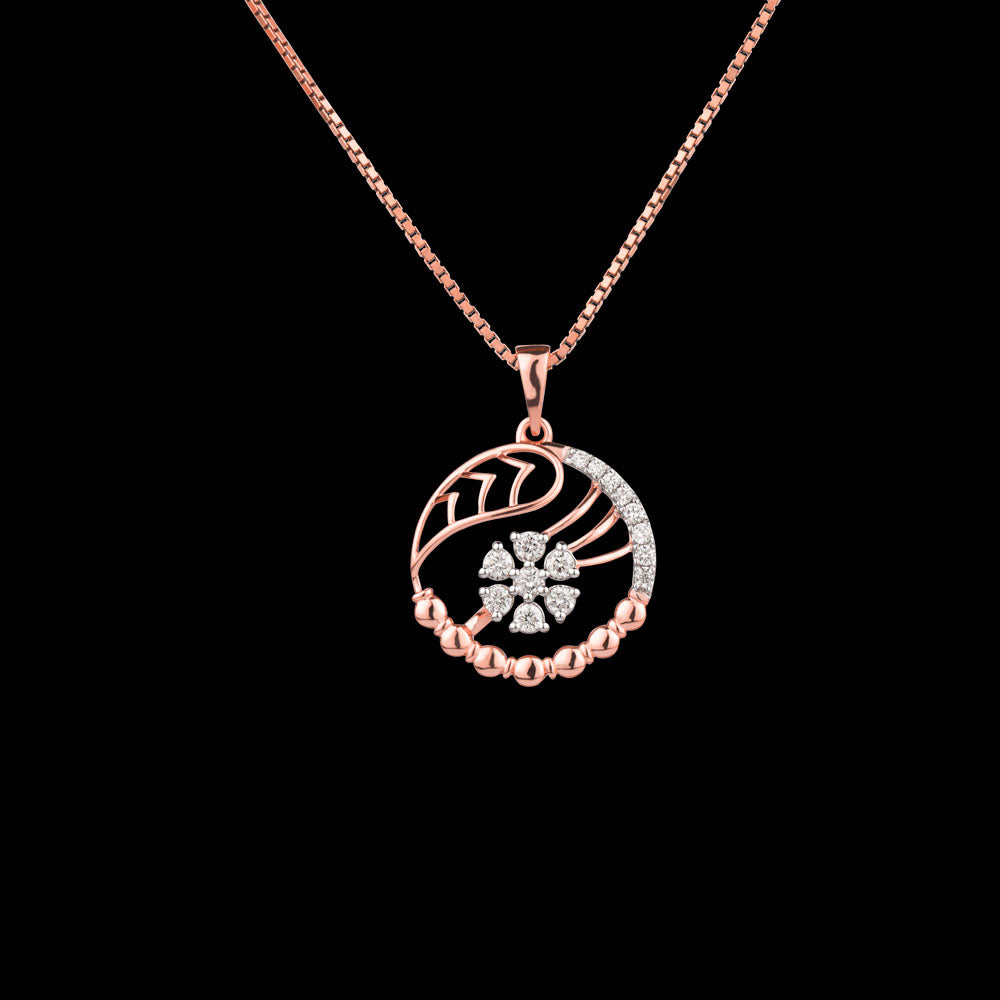 14K Rose Gold Diamond Pendant - 0.231ct VVS-VS-GH