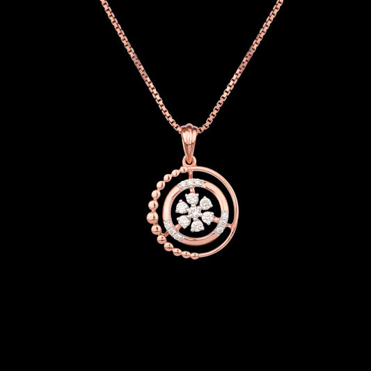 18K Rose Gold Diamond Pendant - 0.188ct VVS-VS-HI