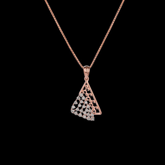 18K Rose Gold Diamond Pendant - 0.222ct VS-SI-GH