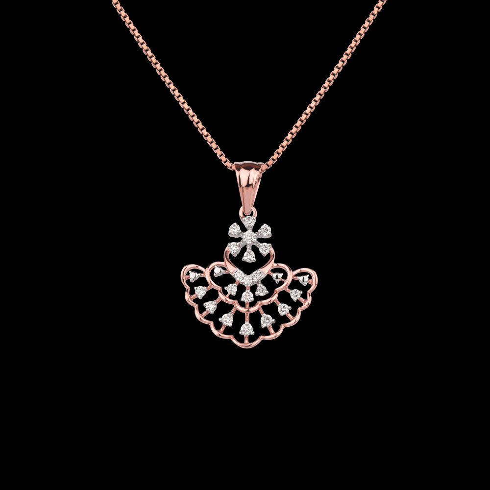14K Rose Gold Diamond Pendant - 0.227ct VVS-VS-GH