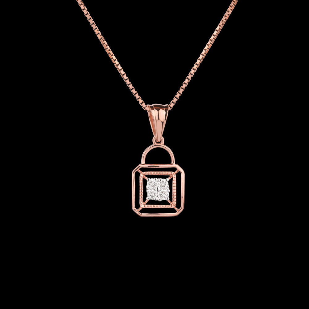18K Yellow Gold Diamond Pendant - 0.132ct VVS-VS-HI