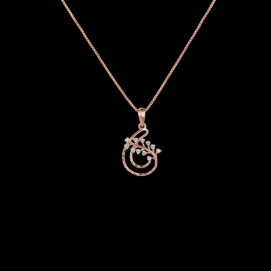 14K Rose Gold Diamond Pendant - 0.095ct VS-SI-GH