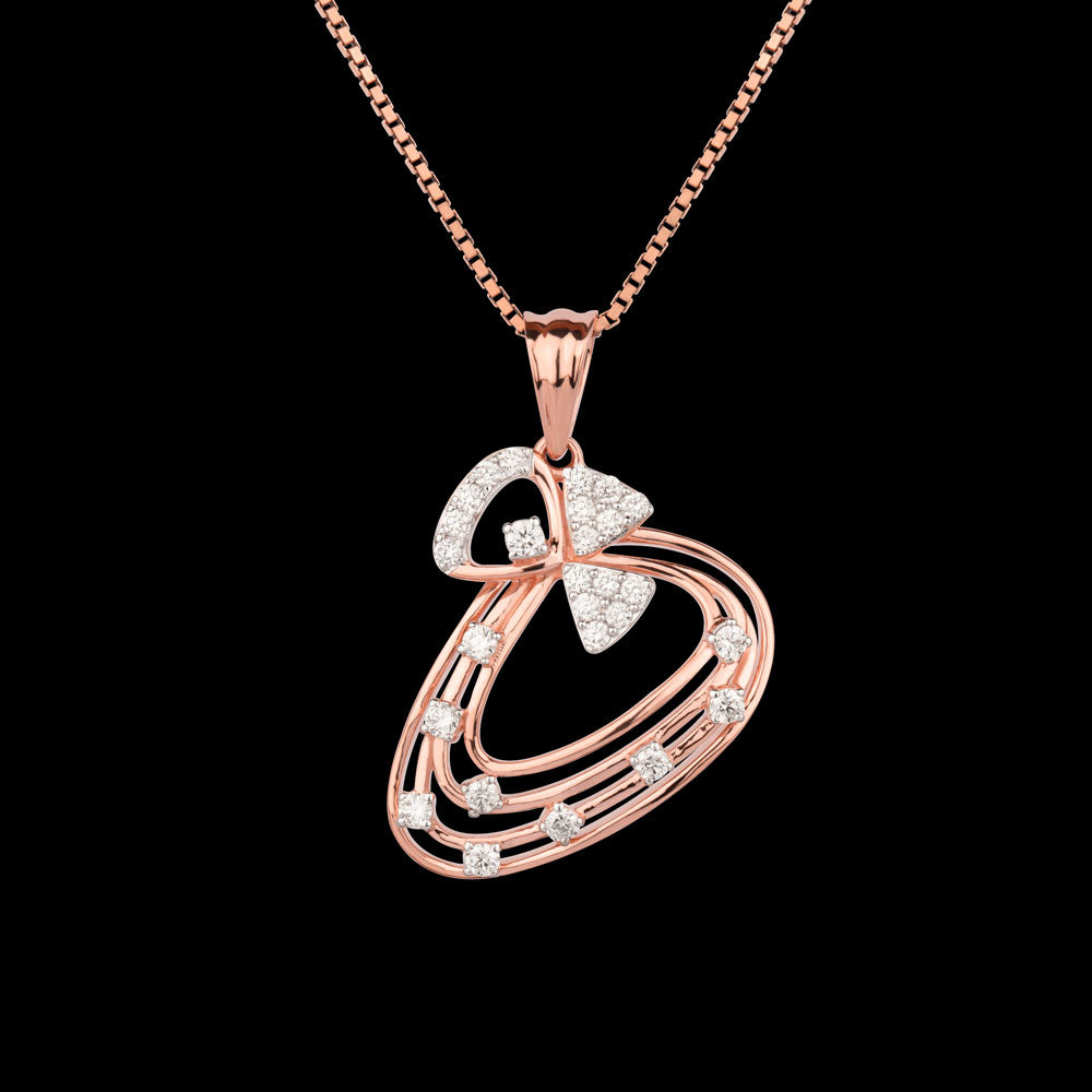 18K Rose Gold Diamond Pendant - 0.337ct VVS-VS-HI