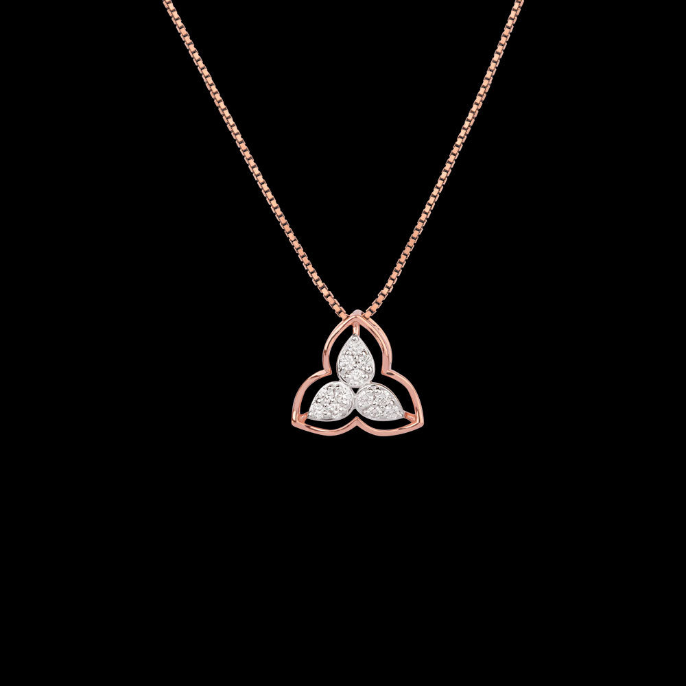 18K Rose Gold Diamond Pendant - 0.213ct VVS-FG