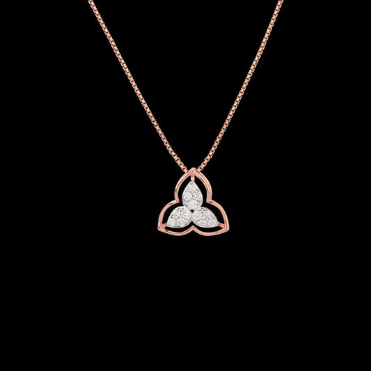 18K Rose Gold Diamond Pendant - 0.213ct VVS-FG