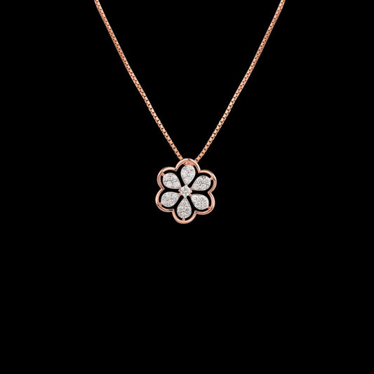 18K Rose Gold Diamond Pendant - 0.32ct VVS-FG
