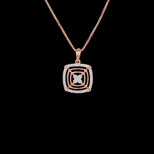 18K Rose Gold Diamond Pendant - 0.246ct VVS-FG