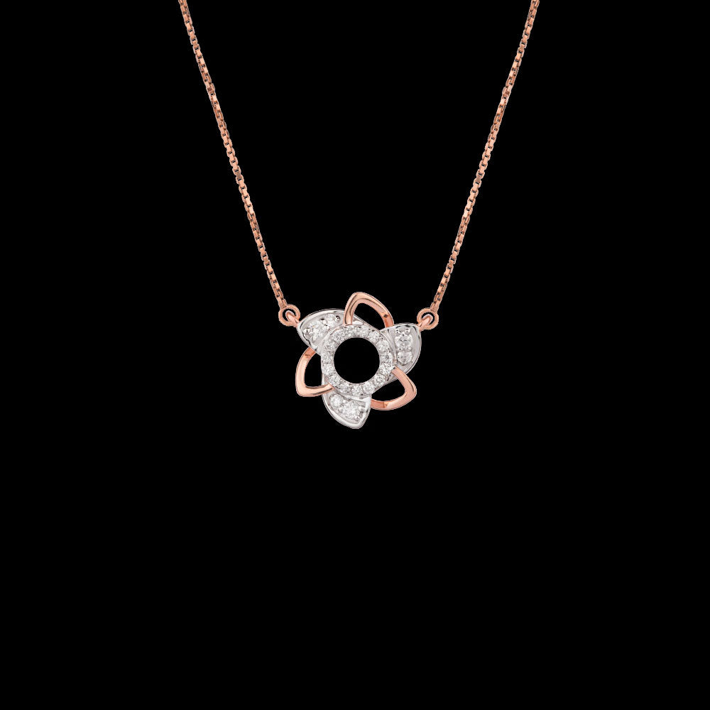 18K Rose Gold Diamond Pendant - 0.156ct VVS-FG