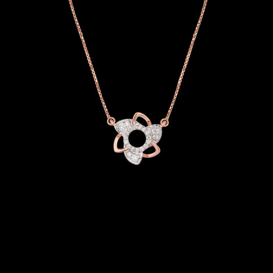 18K Rose Gold Diamond Pendant - 0.156ct VVS-FG