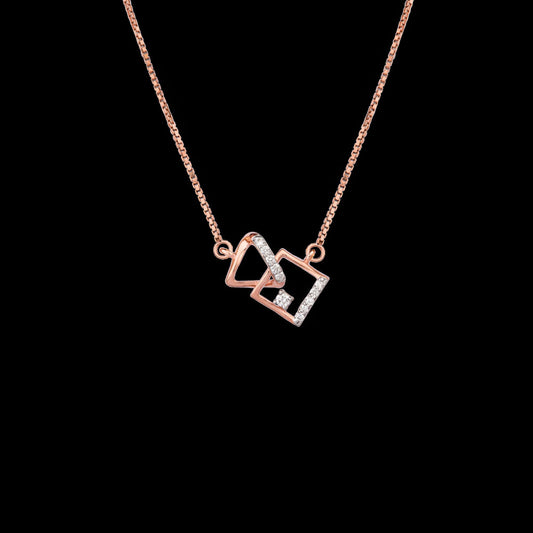 18K Rose Gold Diamond Pendant - 0.072ct VVS-FG