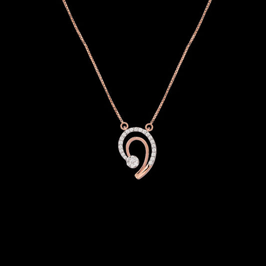 18K Rose Gold Diamond Pendant - 0.202ct VVS-FG
