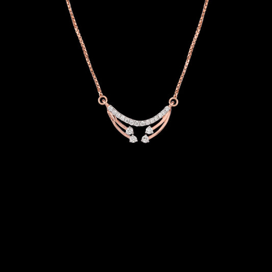 18K Rose Gold Diamond Pendant - 0.135ct VVS-FG