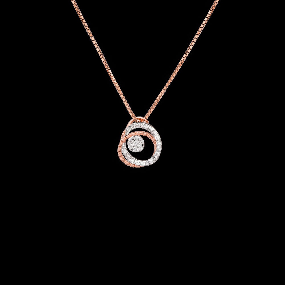 18K Rose Gold Diamond Pendant - 0.265ct VVS-FG