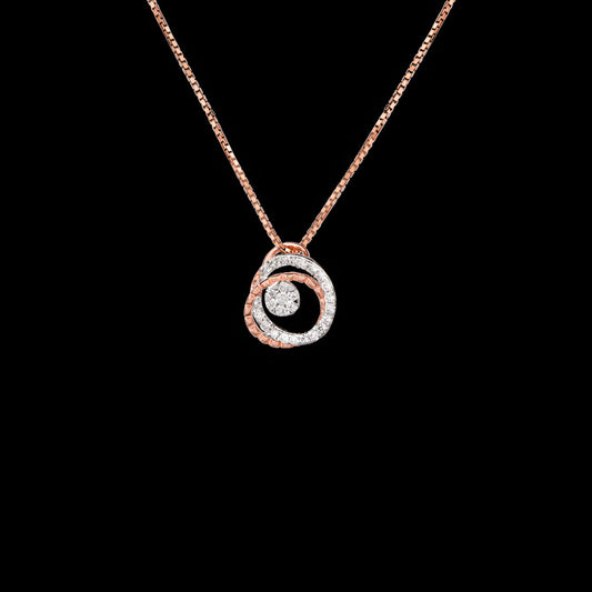 18K Rose Gold Diamond Pendant - 0.265ct VVS-FG