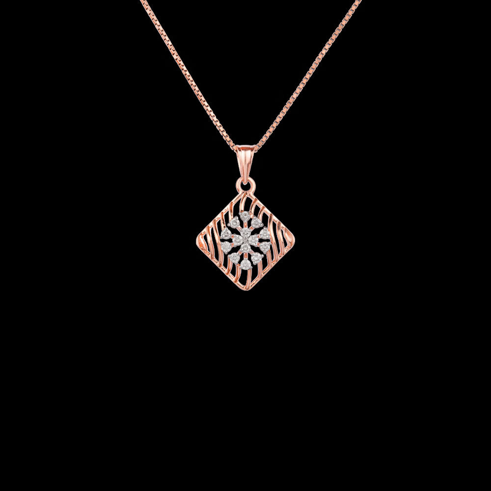 18K Rose Gold Diamond Pendant - 0.27ct VVS-VS-FG