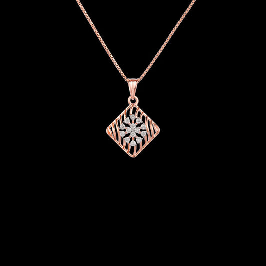 18K Rose Gold Diamond Pendant - 0.27ct VVS-VS-FG