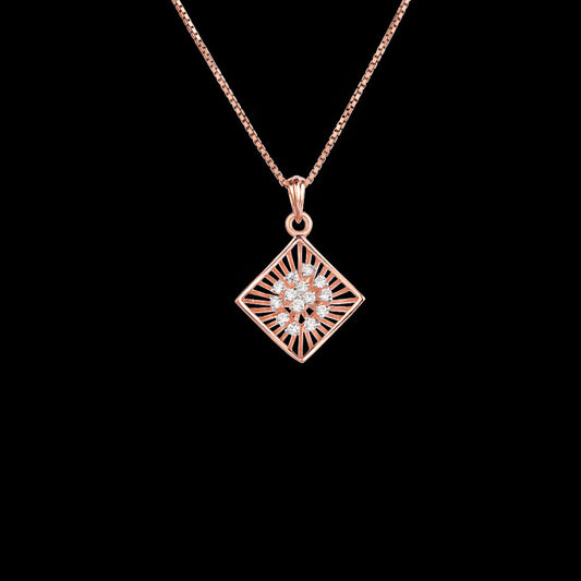 18K Rose Gold Diamond Pendant - 0.253ct VVS-FG