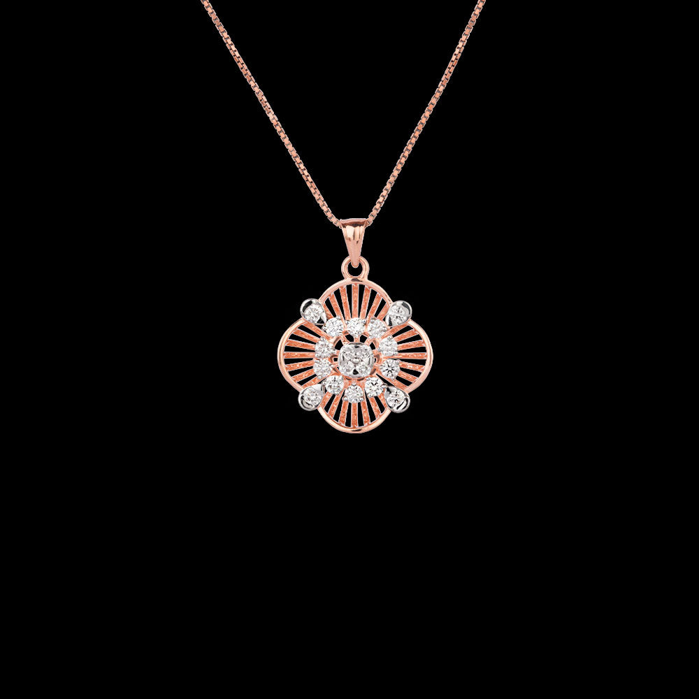 18K Rose Gold Diamond Pendant - 1.164ct VVS-FG