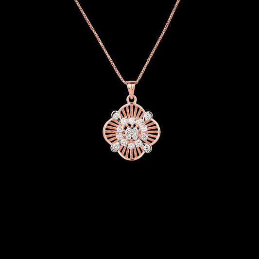 18K Rose Gold Diamond Pendant - 1.164ct VVS-FG