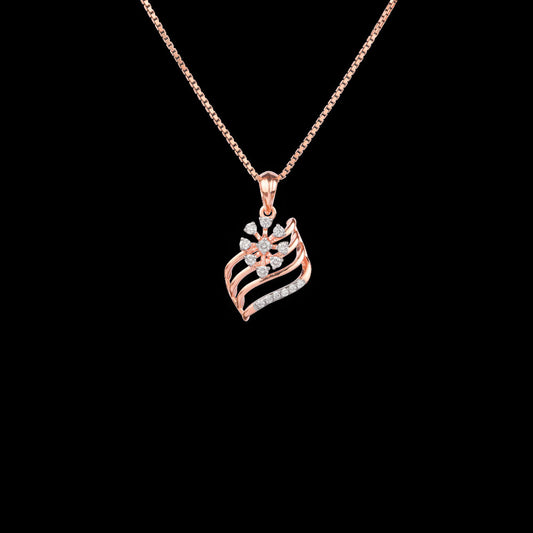 18K Rose Gold Diamond Pendant - 0.178ct VVS-VS-FG