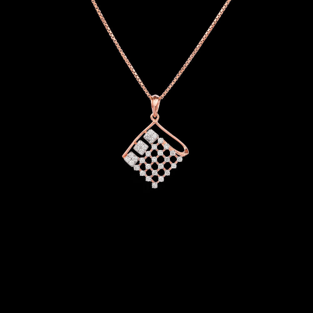 18K Rose Gold Diamond Pendant - 0.336ct VVS-FG