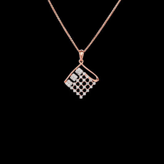 18K Rose Gold Diamond Pendant - 0.336ct VVS-FG