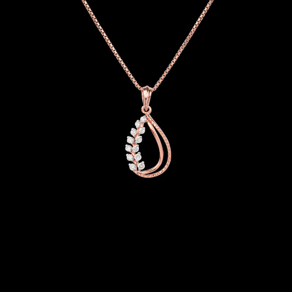 18K Rose Gold Diamond Pendant - 0.205ct VVS-VS-FG
