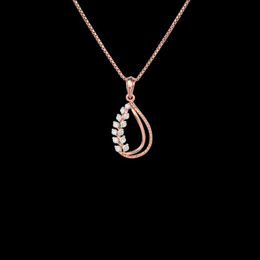18K Rose Gold Diamond Pendant - 0.205ct VVS-VS-FG