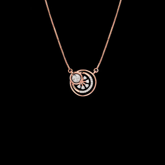 18K Rose Gold Diamond Pendant - 0.198ct VVS-VS-FG
