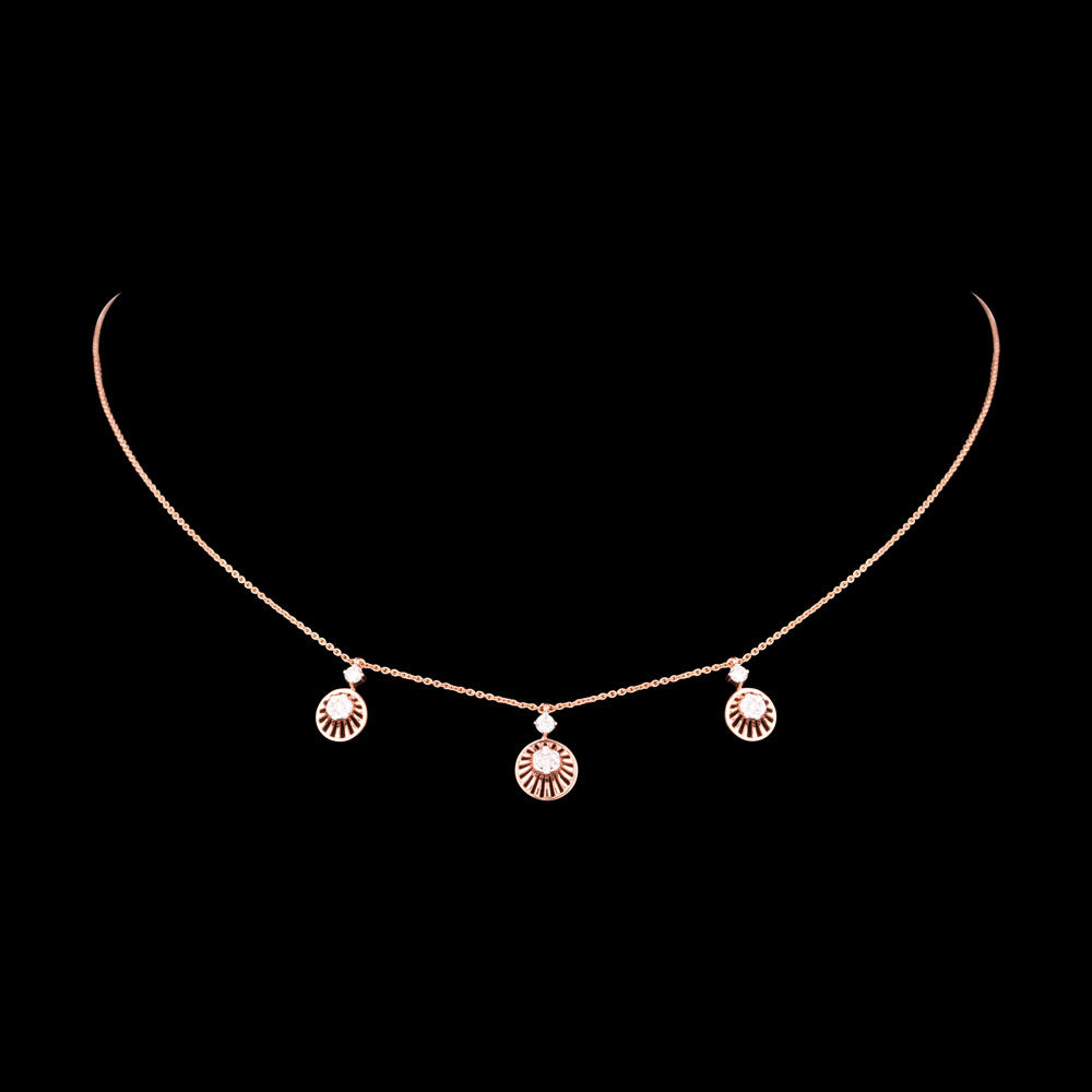 18K Rose Gold Diamond Pendant - 0.373ct VVS-VS-FG