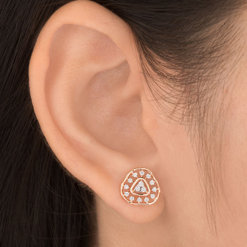 18K Rose Gold Diamond Jewellery - 0.195ct VVS-FG