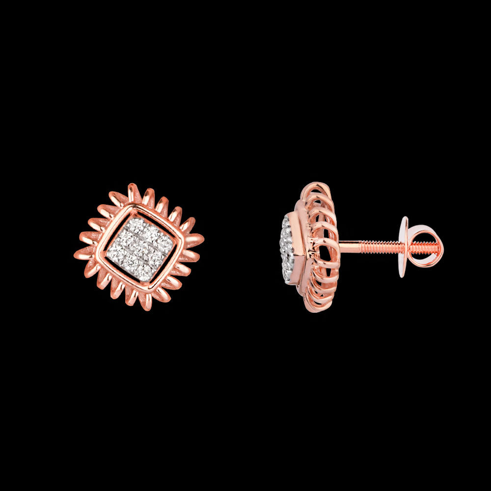 18K Rose Gold Diamond Jewellery - 0.131ct VVS-FG