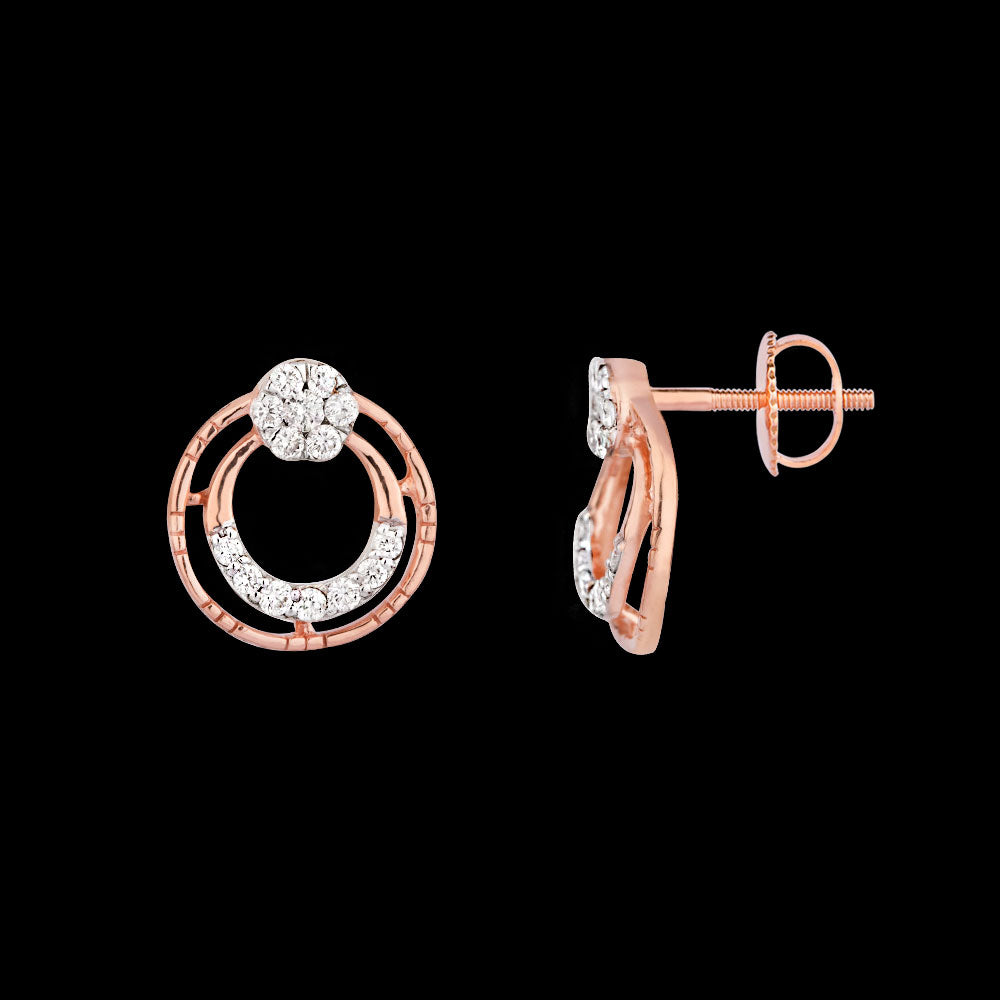 18K Rose Gold Diamond Jewellery - 0.281ct VVS-FG