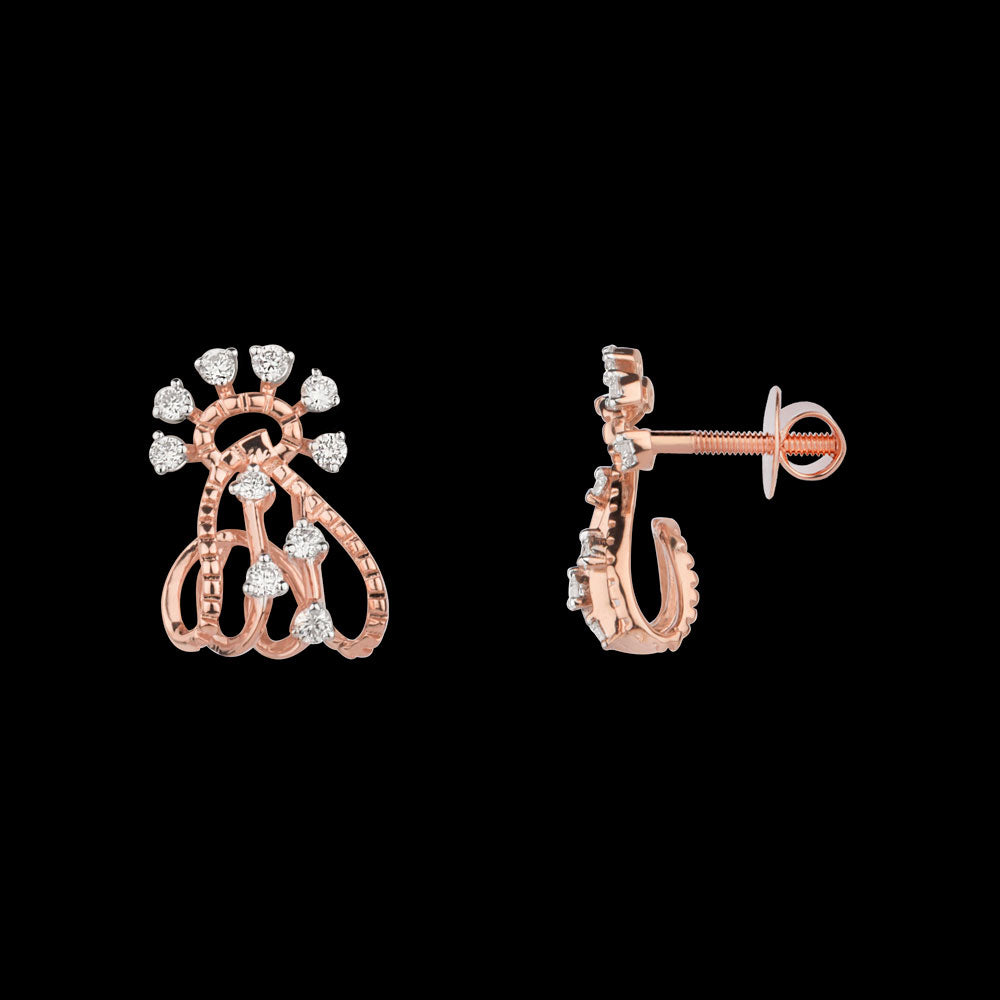 18K Rose Gold Diamond Jewellery - 0.187ct VVS-VS-GH